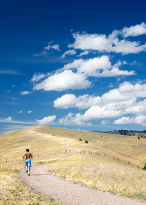 Running the trail...