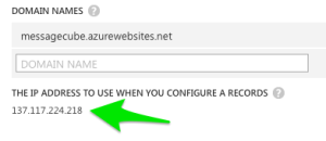 Message Cube IP Address Example